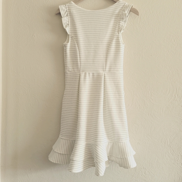 Anthropologie Maeve Sunland Striped V-Neck Flutter Knit Dress, Size 2 - Picture 5 of 10